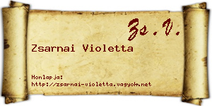 Zsarnai Violetta névjegykártya